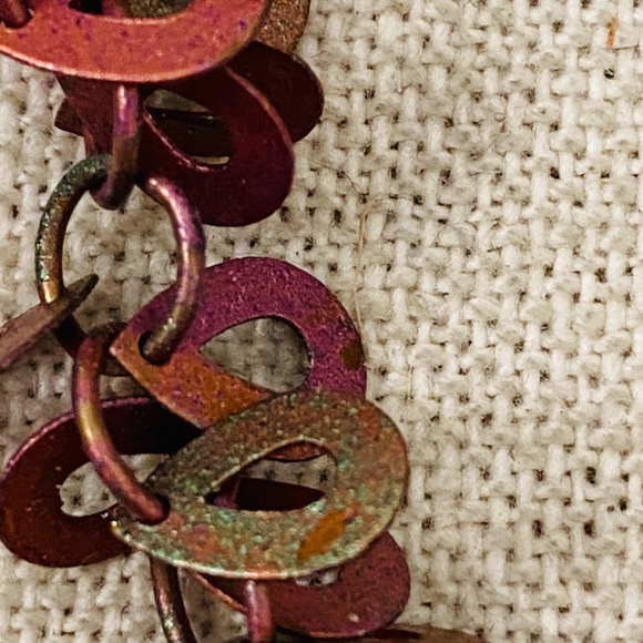 Sarah Cavender Metalworks 32.5" Long Multi Color Fringe Necklace & Earrings Set - Picture 14 of 15